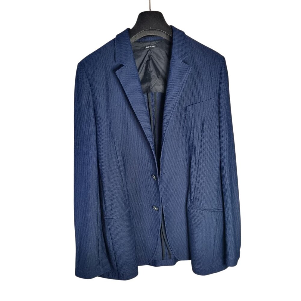 Giorgio Armani Men's Navy Textured Blazer – Made in Italy – Size 50 (EU)